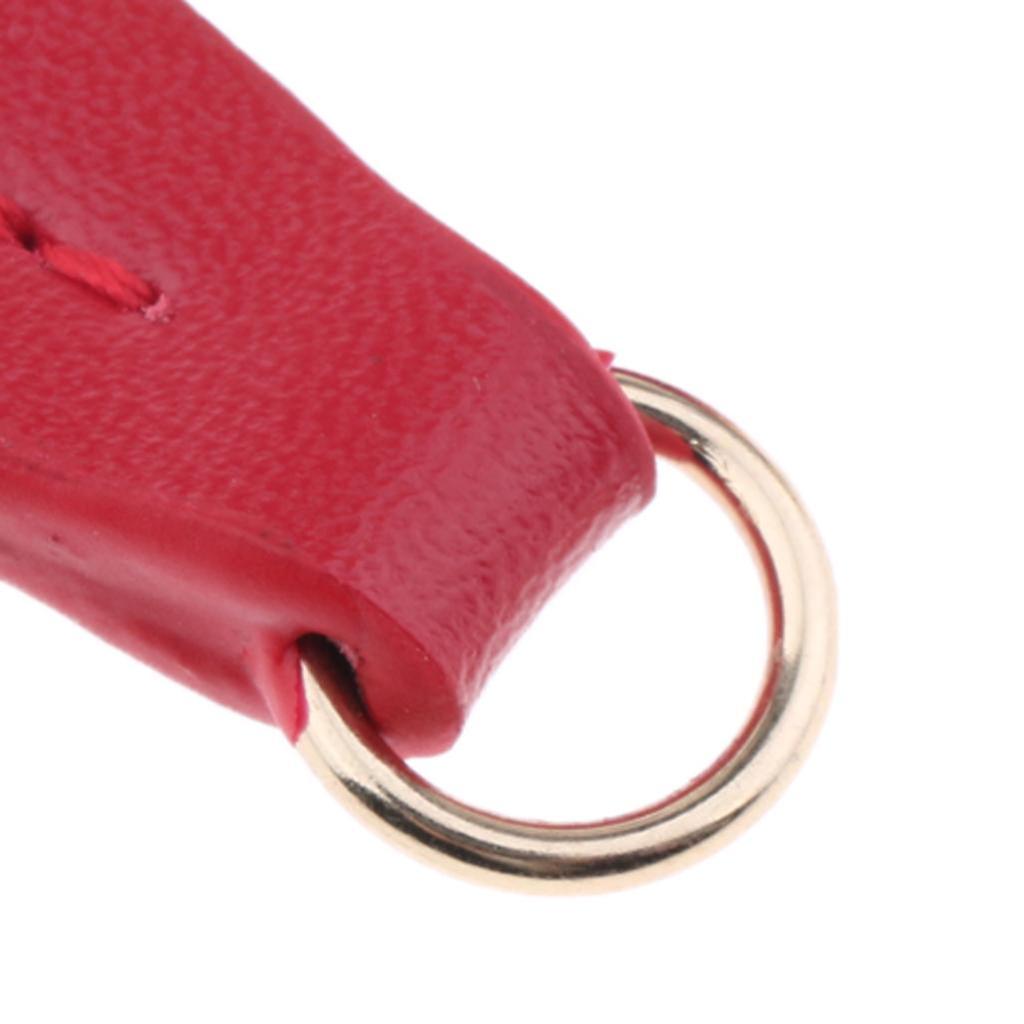 2x 2pcs Leather Zipper Puller Replacement Slider For Wallet Purse Bag Red