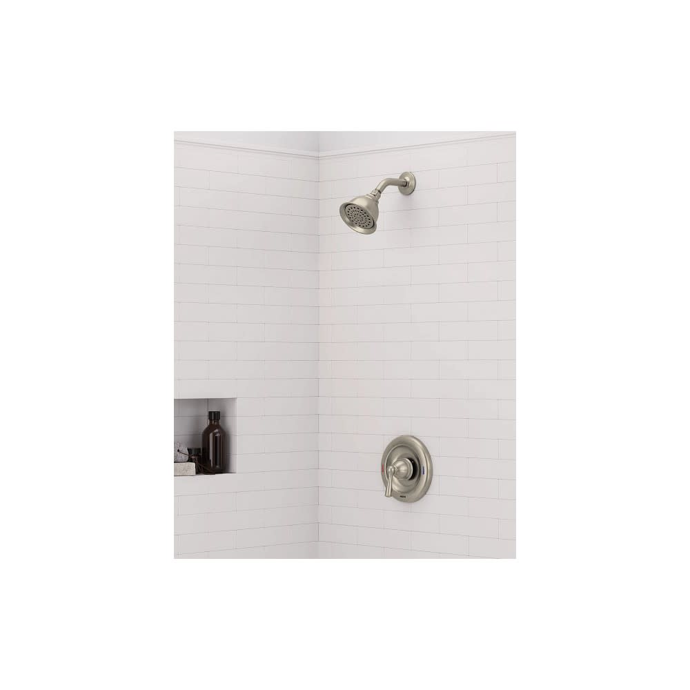 Moen Banbury  Shower Head Spot Resist Brushed Nickel 4 1 Handle ;