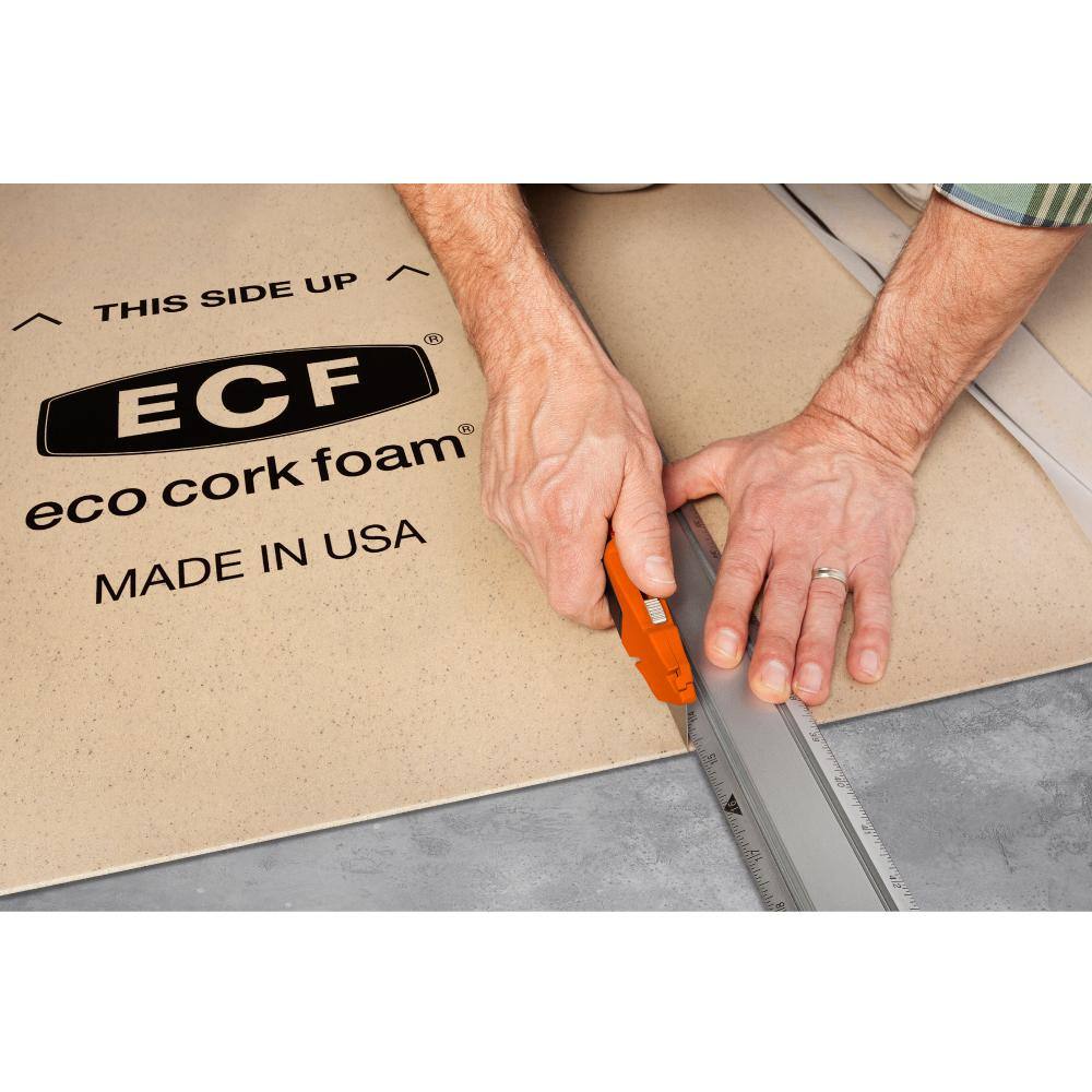 Eco Cork Foam 675 sq. ft. 3 ft. x 25 ft. x 3.2mm Waterproof Premium Plus 10-in-1 Underlayment-Vinyl Plank Laminate Engineered Wood 2200000135