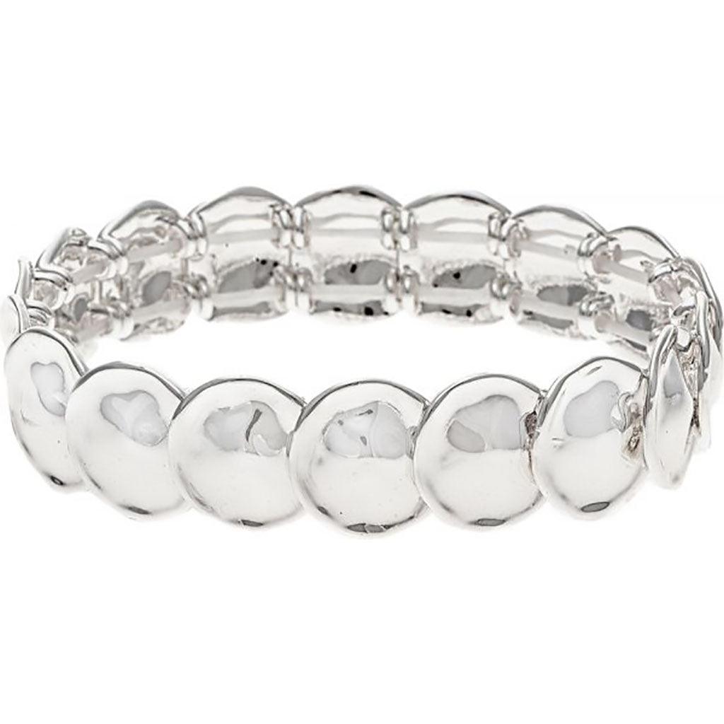 Rain  Shiny Silver Circles Bracelet