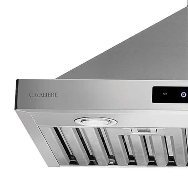 Cavaliere 30 in Convertible WallMounted Range Hood with Light in Stainless Steel