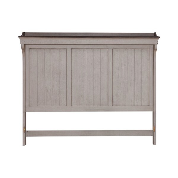 Ivy Hollow Weathered Linen King Mantle Headboard - - 36115824