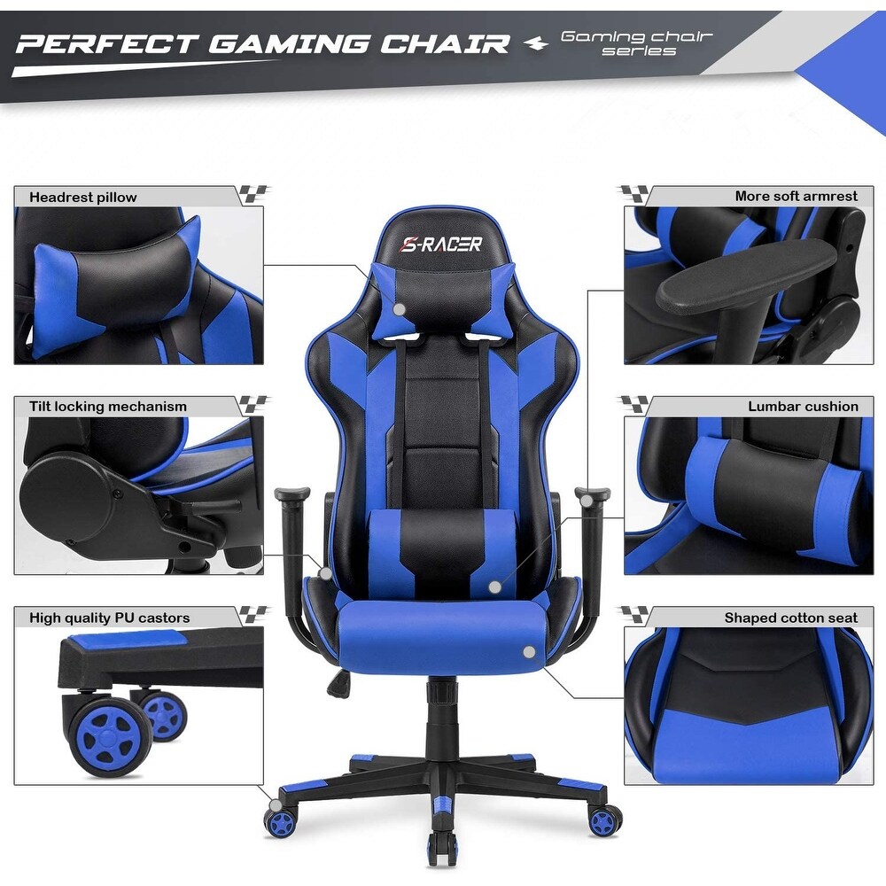 Furniwell Gaming Chair Computer Office Chair Ergonomic Desk Chair