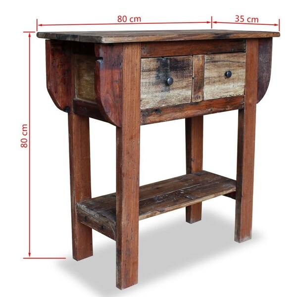 vidaXL Console Table Solid Reclaimed Wood 31.5