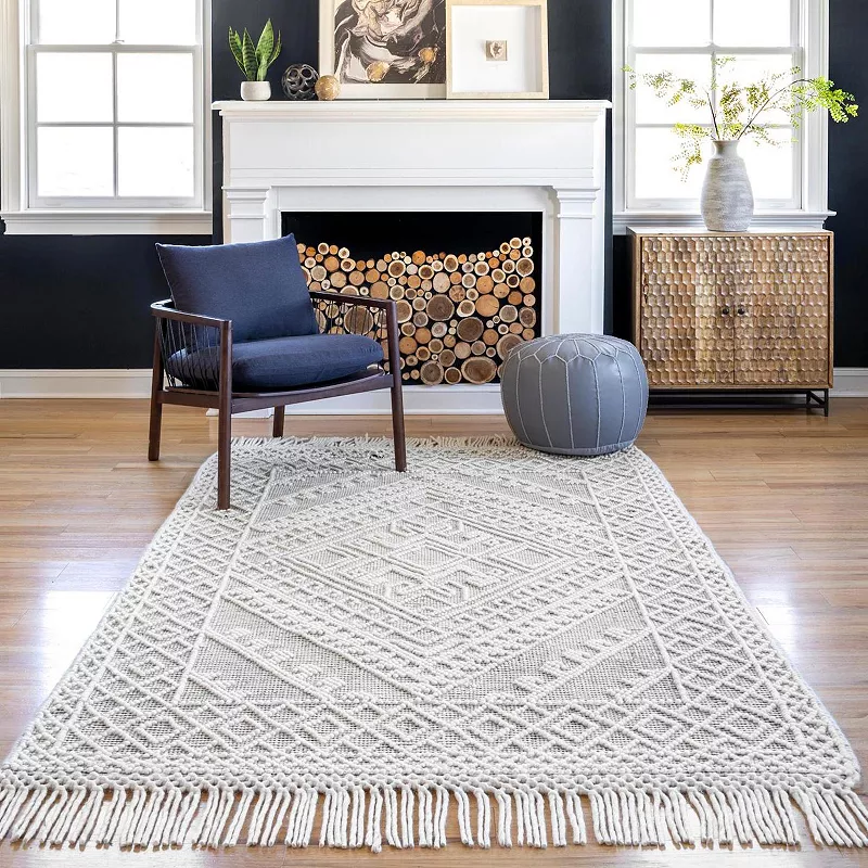 nuLOOM Tenley Hand Woven Transitional Tassels Area Rug