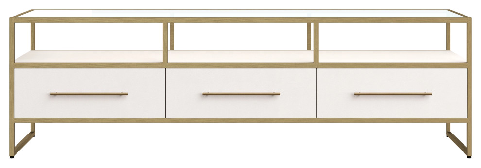 Venice Media Console And Cabinet   Contemporary   Entertainment Centers And Tv Stands   by Sunpan Modern Home  Houzz