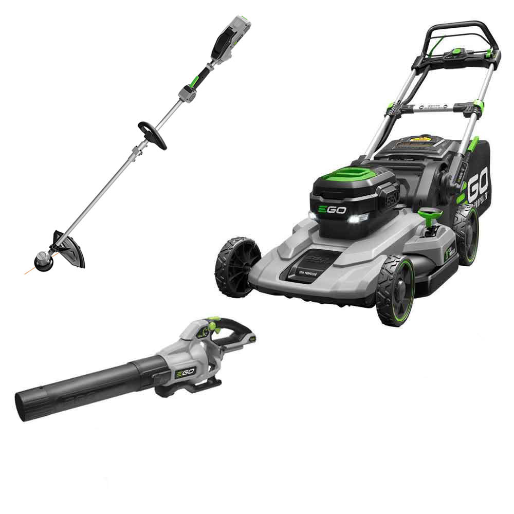 EGO 21 n. 56V Li-Ion Self Propelled Mower Kit Trimmer & Blower Bundle LM2102SPBST from EGO