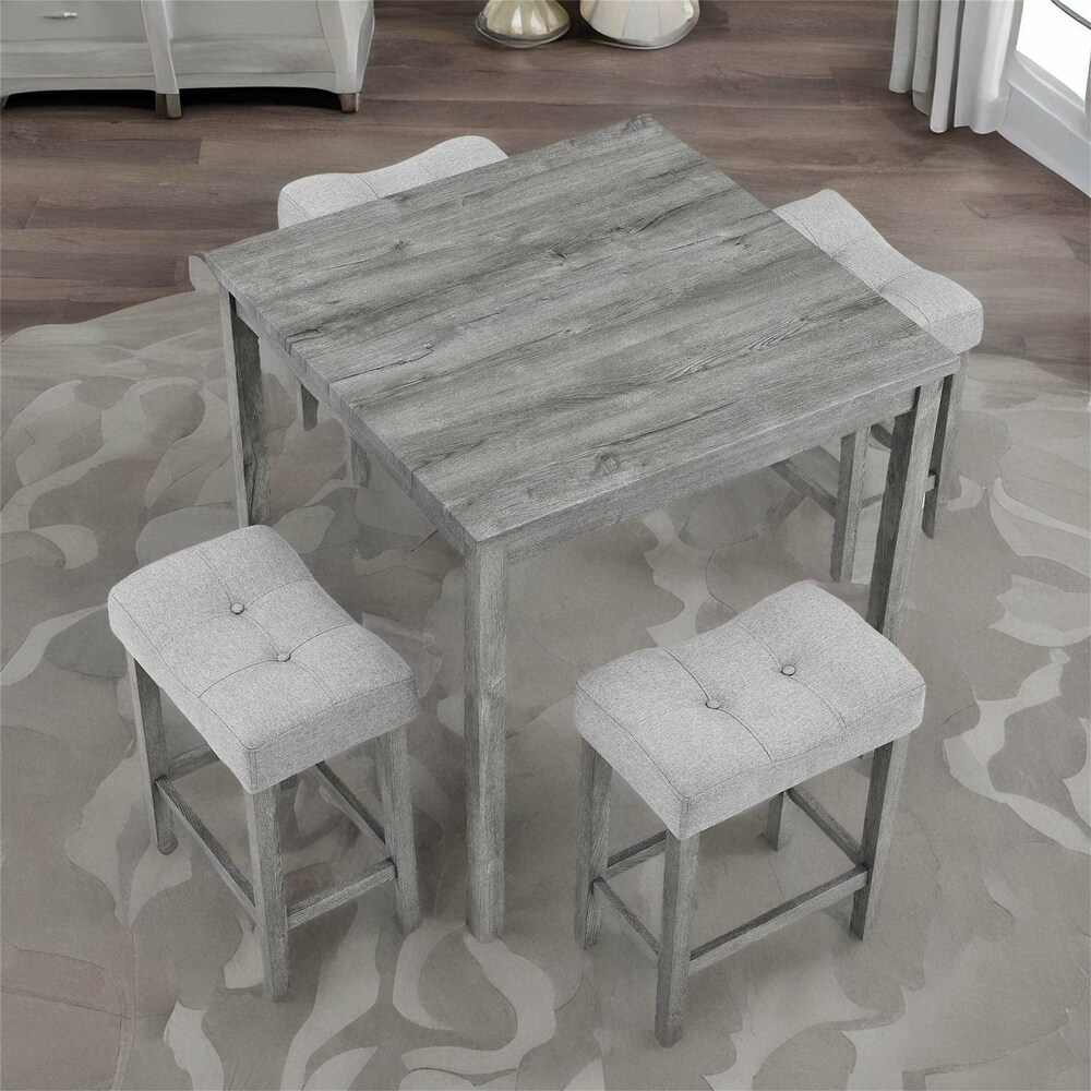 Solid Wood 5 Piece Dining Table Set for Living Room