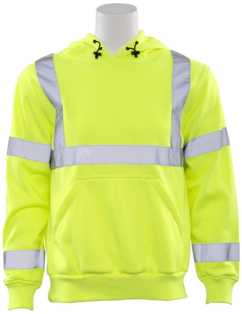 ERB W376 Class 3 Sweatshirt Hooded Hi Viz Lime 3X