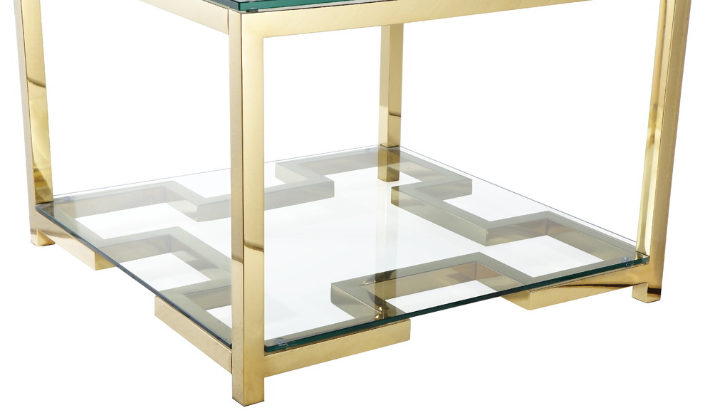 Nina Side Table  Gold   Contemporary   Side Tables And End Tables   by Pangea Home  Houzz