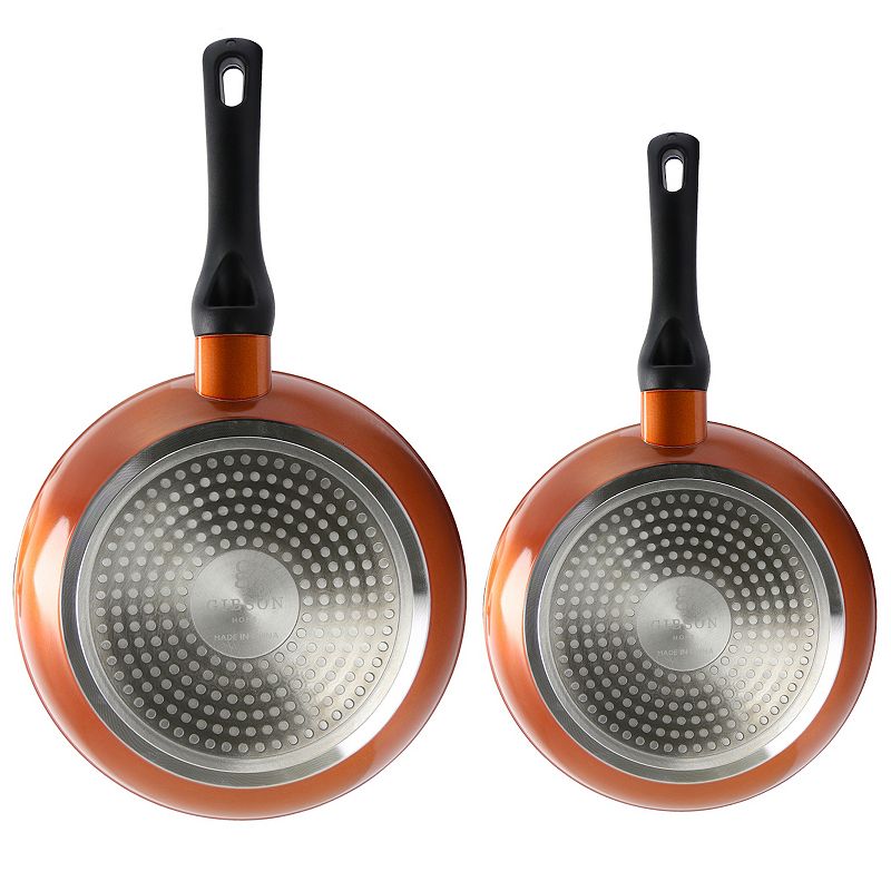 Gibson Home Hummington 2 Piece 10 Inch and 8 Inch Aluminum Frying Pan Set