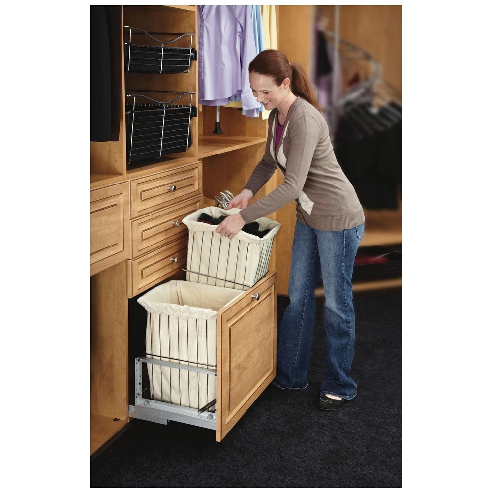 Rev A Shelf CH Series Pull Out Double Hamper with Soft Close for 24