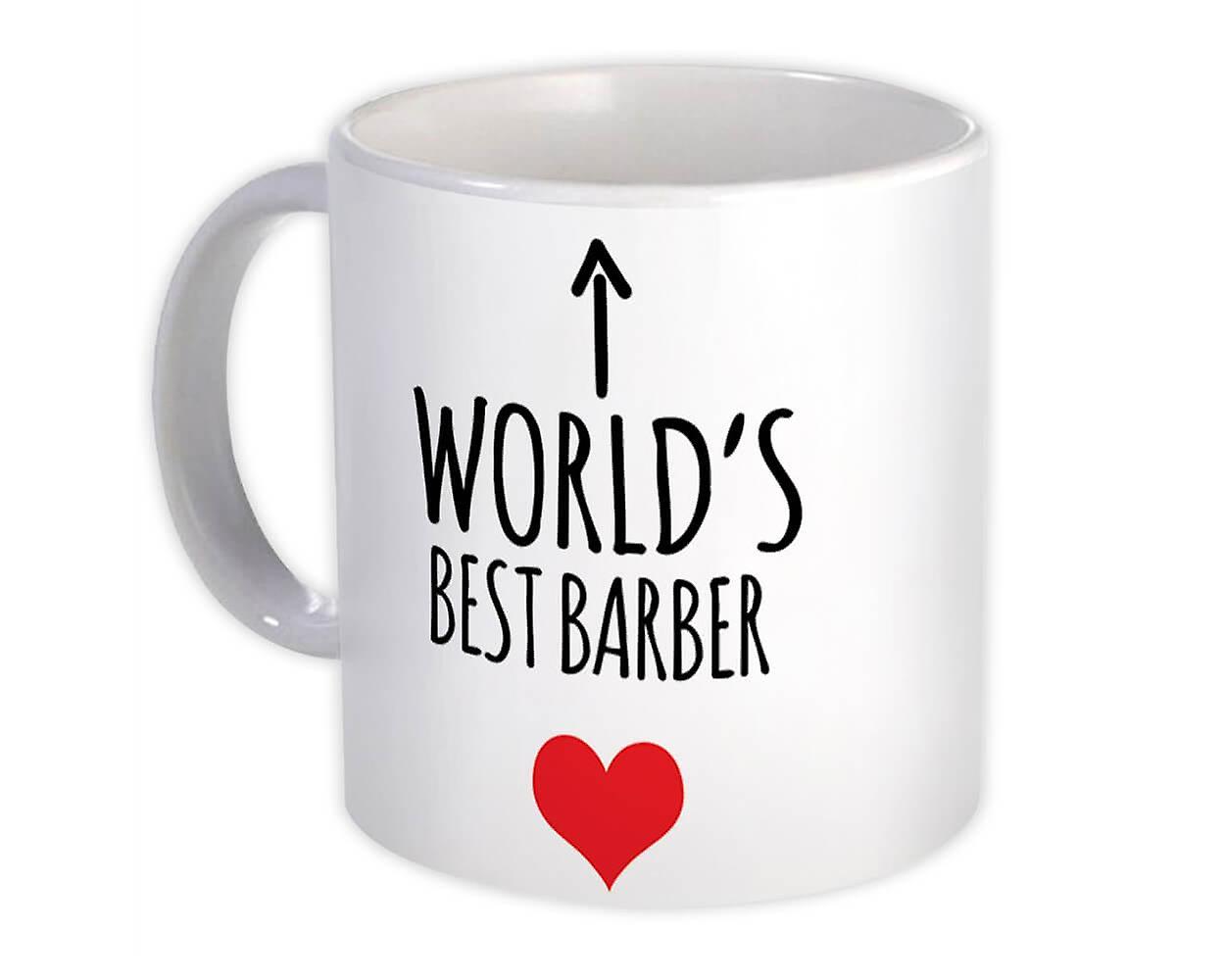 Gift Mug: Worlds Best BARBER Heart