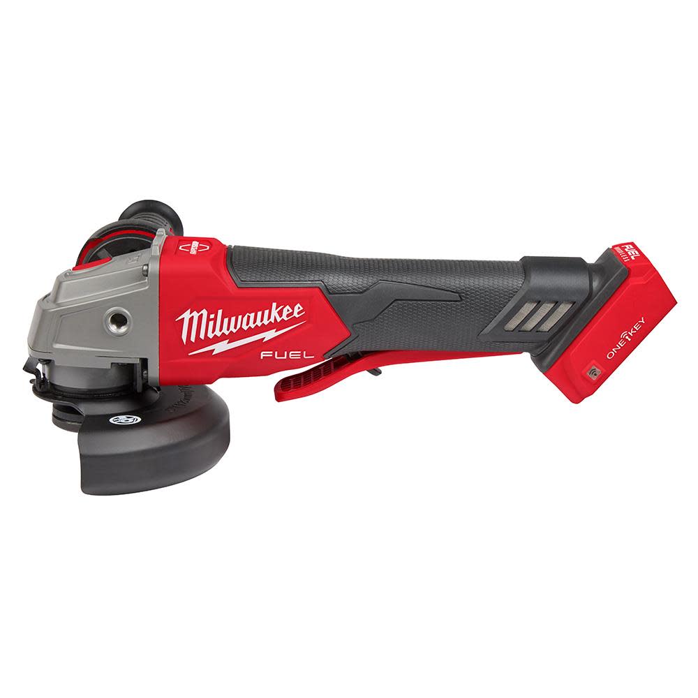 Milwaukee M18 FUEL 4 1/2 / 5 Braking Grinder with ONE KEY Paddle Switch No Lock Bare Tool ;