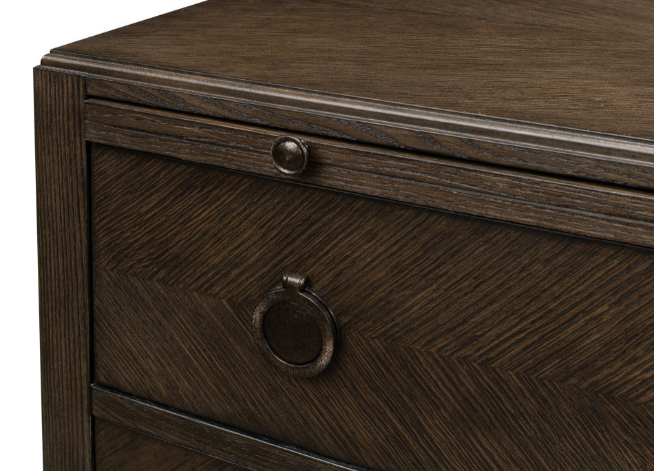 Ladlow Chest 2 Drawers Artisan Gray Finish   Transitional   Accent Chests And Cabinets   by Sideboards and Things  Houzz