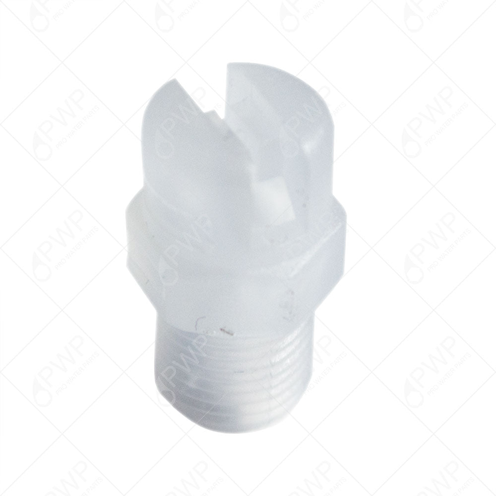 100 Pack Tefen White Flat Fan Spray Nozzle W/Poly Filter 1/8