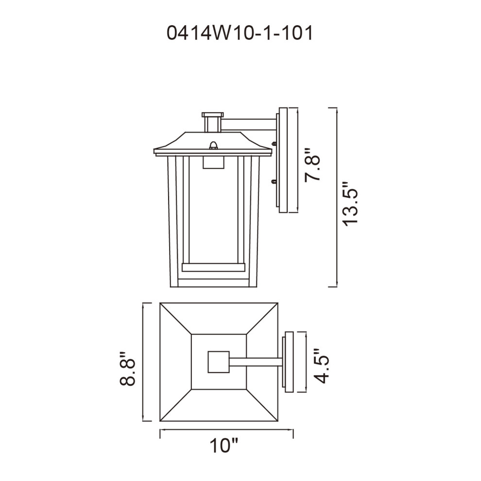 Winfield 1 Light Black Outdoor Wall Light   Transitional   Outdoor Wall Lights And Sconces   by CWI Lighting  Houzz