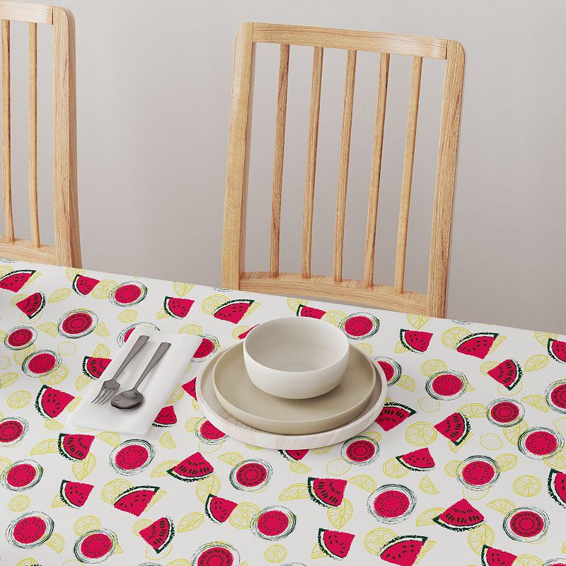 Square Tablecloth， 100% Polyester， 70x70， Citrus Summertime