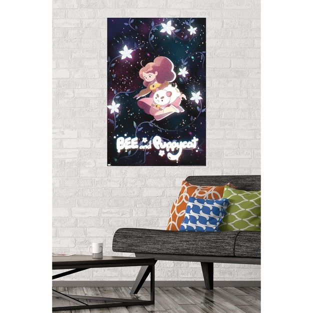 Trends International Bee And Puppycat Space Flowers Key Art Unframed Wall Poster Prints