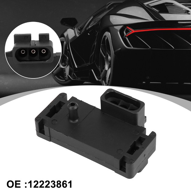 Unique Bargains Map Manifold Absolute Pressure Sensor For Chevrolet Buick Gmc 12223861 Black 1 Pc