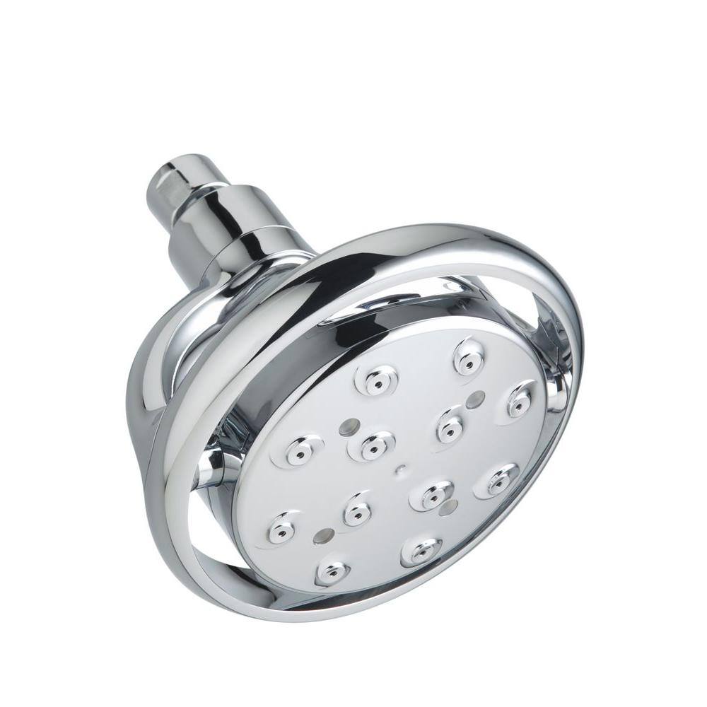 KOHLER Flipside 4-Spray 5.4 in. Single Wall Mount Fixed Shower Head in Polished Chrome K-15996-CP