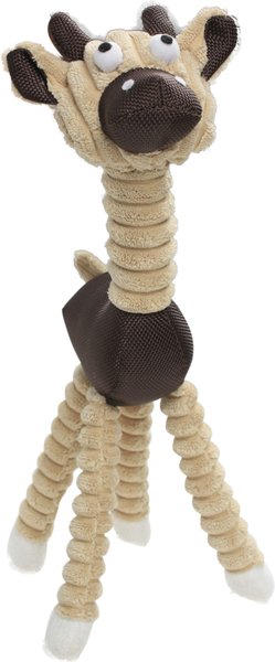 Pet Life Jute and Rope Giraffe Cow Dog Toy， Brown