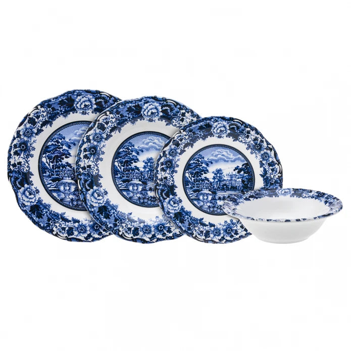 24 Pieces Blue Odyssey 6 Person Dinner Set 153.03.05.0037