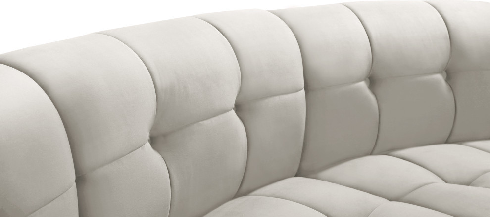 Limitless Modular Velvet 1 Piece Sectional   Transitional   Sofas   by Meridian Furniture  Houzz