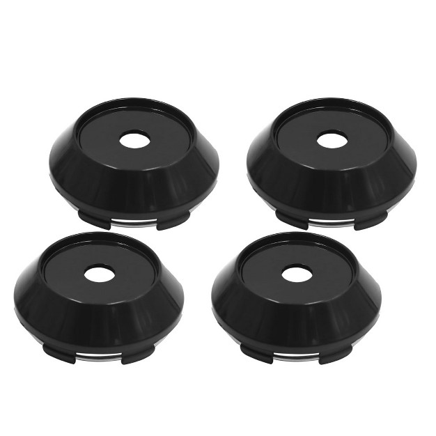 Dia Plastic Car Wheel Tyre Center Hub Caps Covers Protector Black 4 Pcs