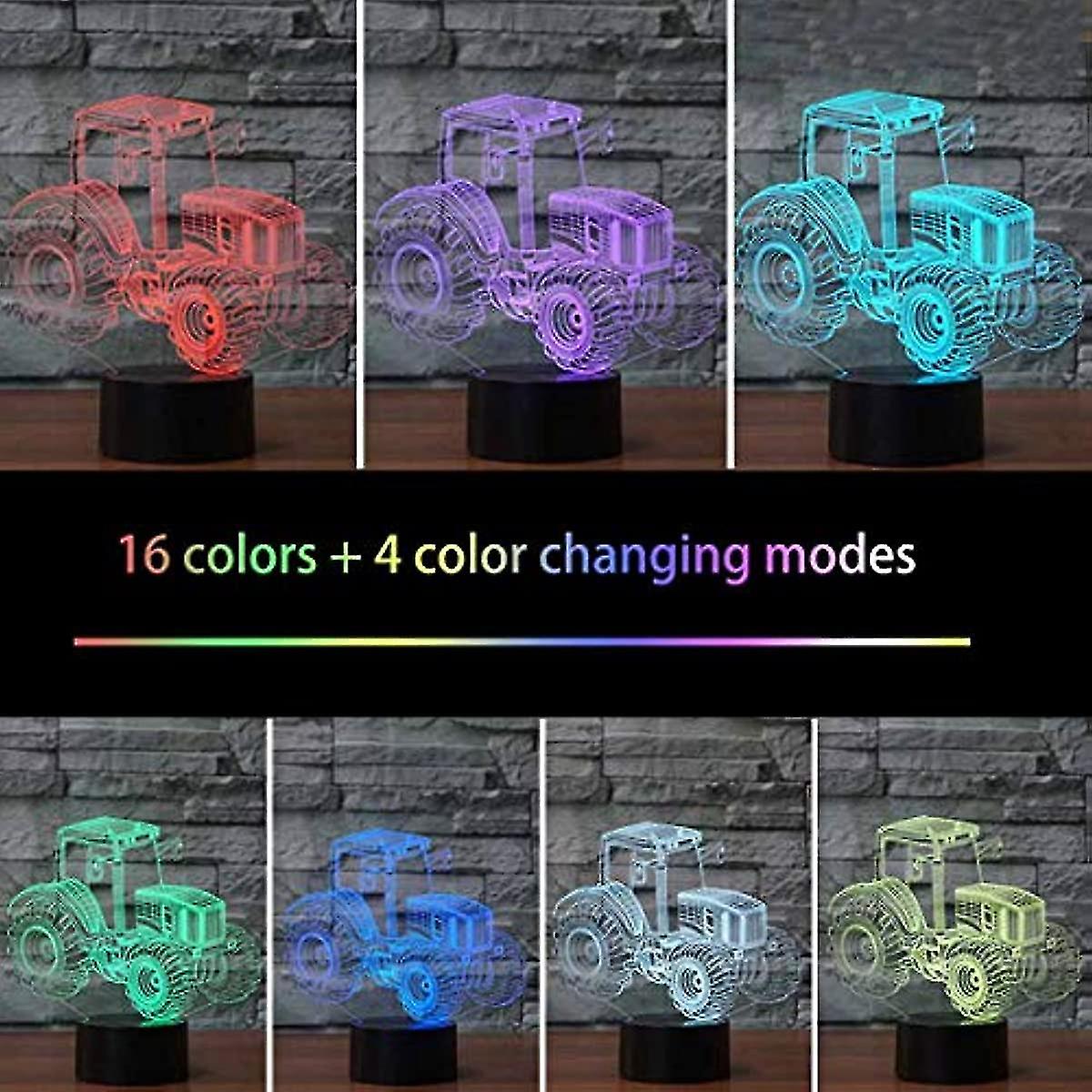 Led Night Lights 3d Illusion Bedside Table Lamp 16 Colours Changing Sleeping Lighting With Smart Touch Button Cute Warming Present Creative Decoration