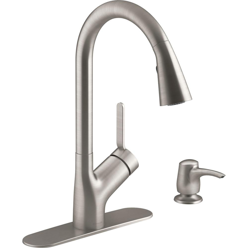 Kohler Setra Single-Handle Touchless Pull-Down Sprayer Kitchen Faucet in Vibrant Stainless