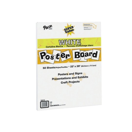 Pacon Super Value Poster Board  22x28