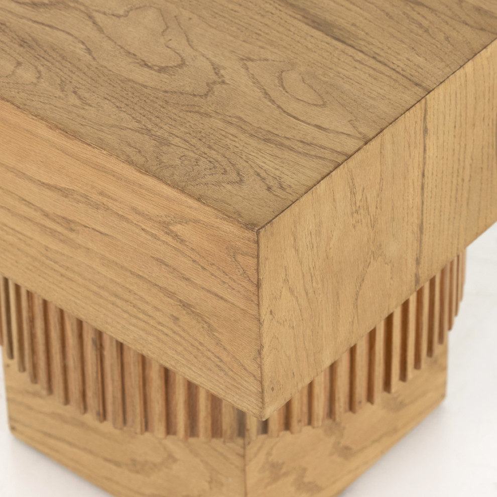 Leland End Table  Honey Oak   Transitional   Side Tables And End Tables   by The Khazana Home Austin Furniture Store  Houzz