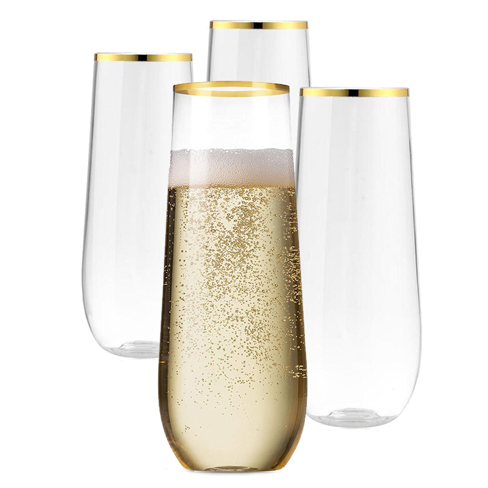 (set Of 4 9oz Glass) Phnom Penh Plastic Glass Creative Champagne Cup Juice Cream Cup