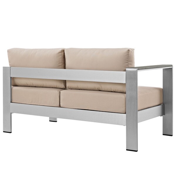 Beach Aluminum Outdoor Patio LeftArm Loveseat