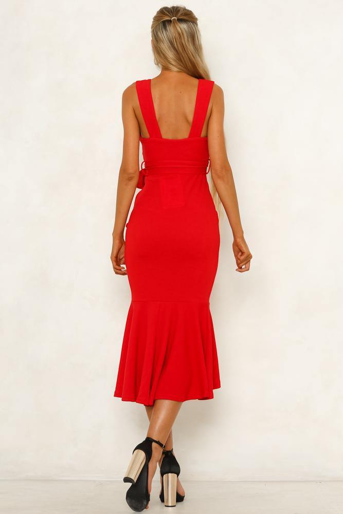 Looking At Those Numbers Maxi Dress Red