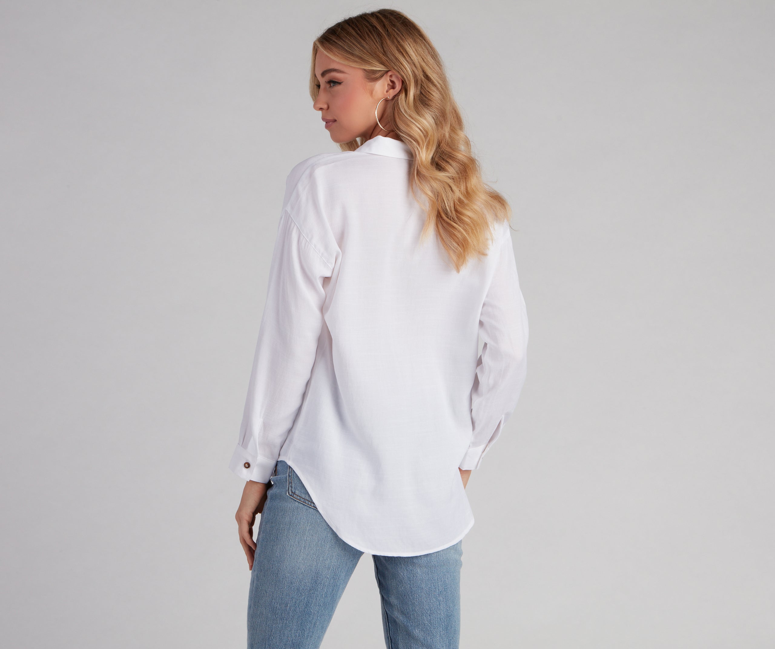 Classic Button-Down Linen Top