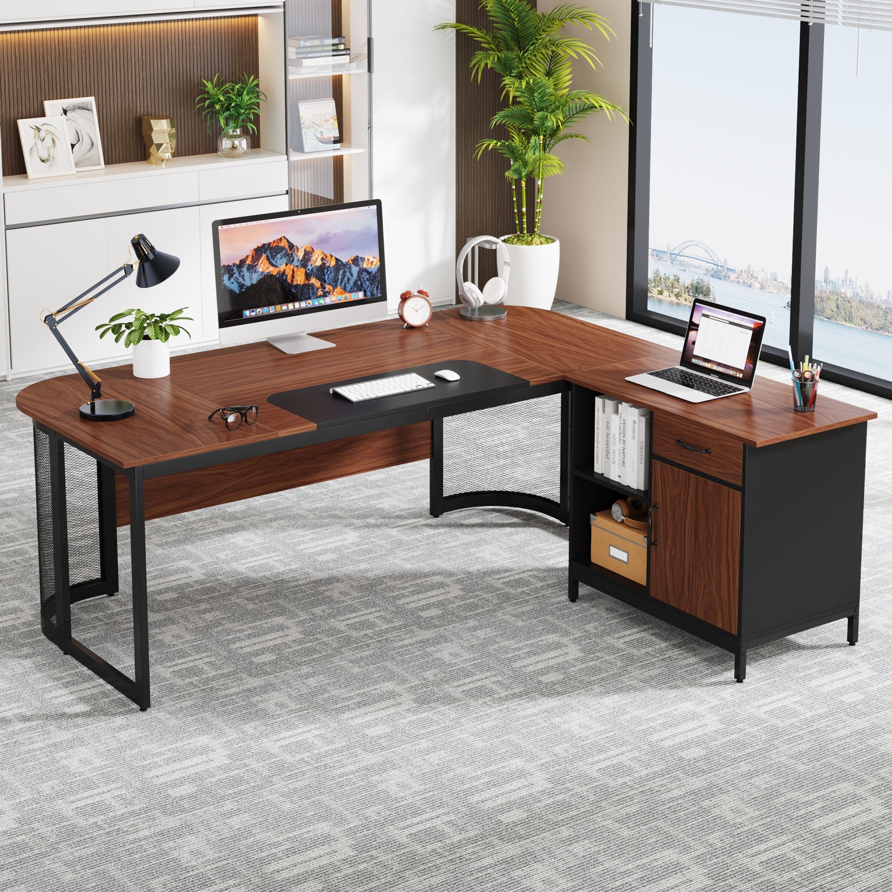 Large L-Shaped Desk, 63