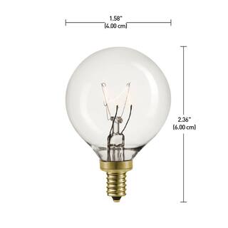 Globe Electric 5 Watt G12 Dimmable Vintage Edison Incandescent Light Bulb Warm Candle Light (20-Pack) 80261