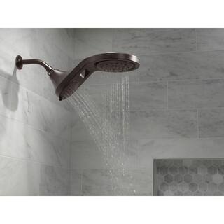 Delta HydroRain 5-Spray Patterns 1.75 GPM 7.88 in. Wall Mount Dual Shower Heads in Venetian Bronze 58580-RB-PK