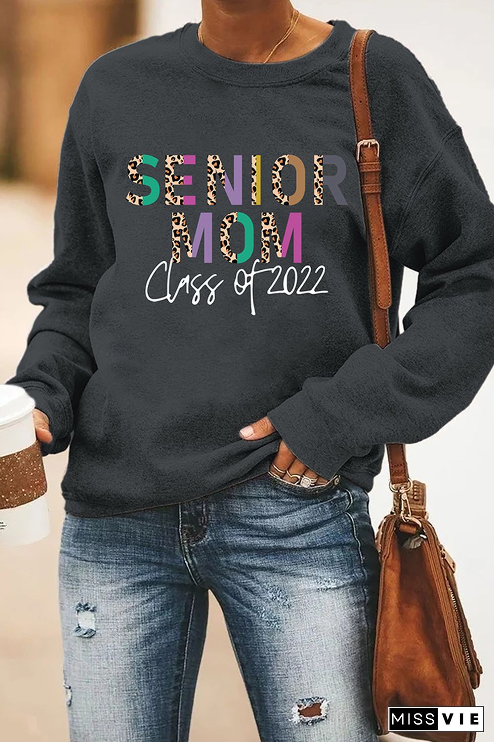 Senior Mom Class of 2022 Pullover Sweatshirt Women Wholesale