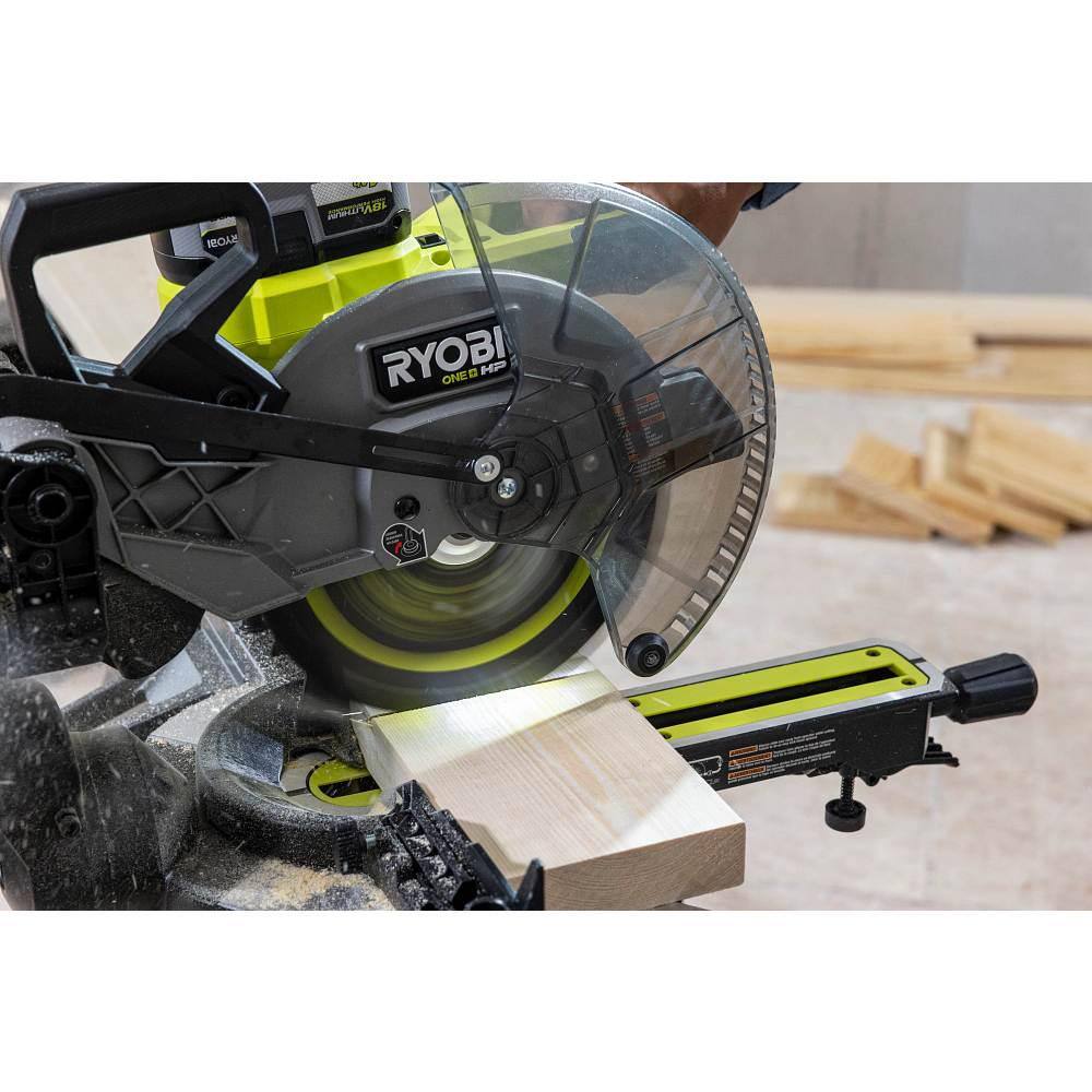 RYOBI ONE+ HP 18V Brushless Cordless 10 in. Sliding Compound Miter Saw (Tool Only) PBLMS01B