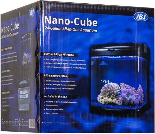 JBJ Aquarium Nano-Cube DX LED Curved Glass Fish Aquarium