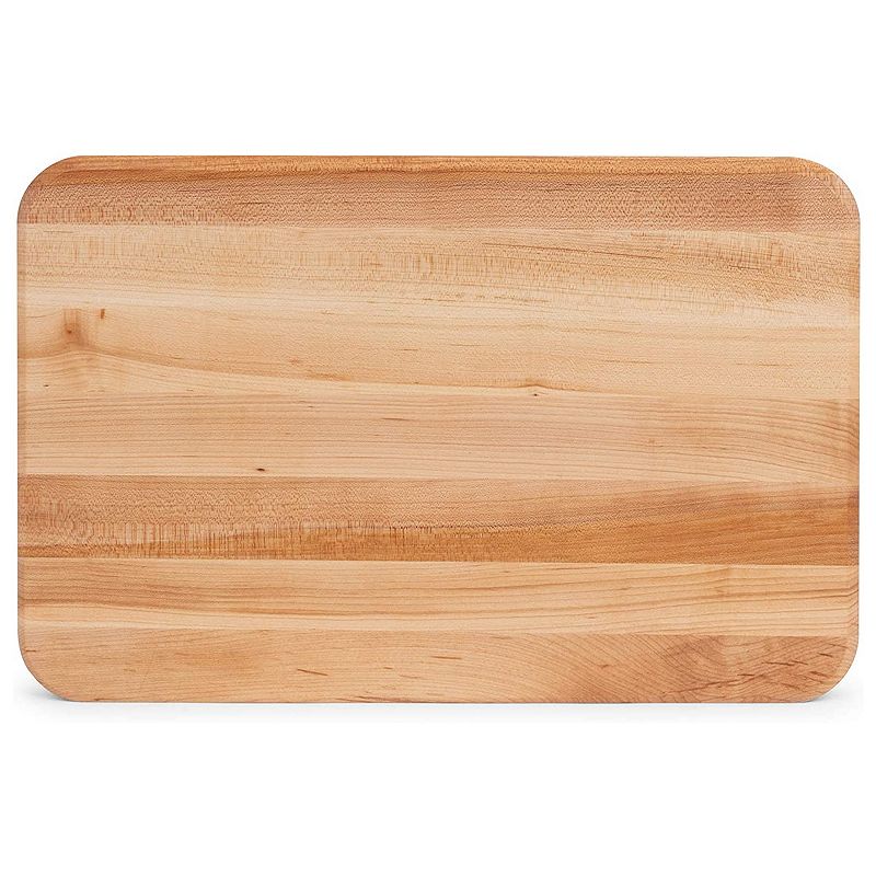 John Boos Maple Wood Edge Grain Reversible Cutting Board， 18 x 12 x 1.25 Inches