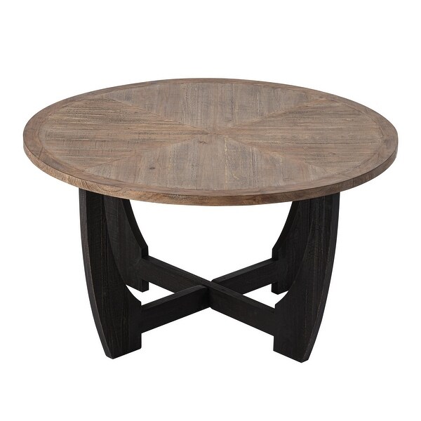 COZAYH Rustic Farmhouse End Table， French Country Accent Coffee Table for Family， Small Spaces