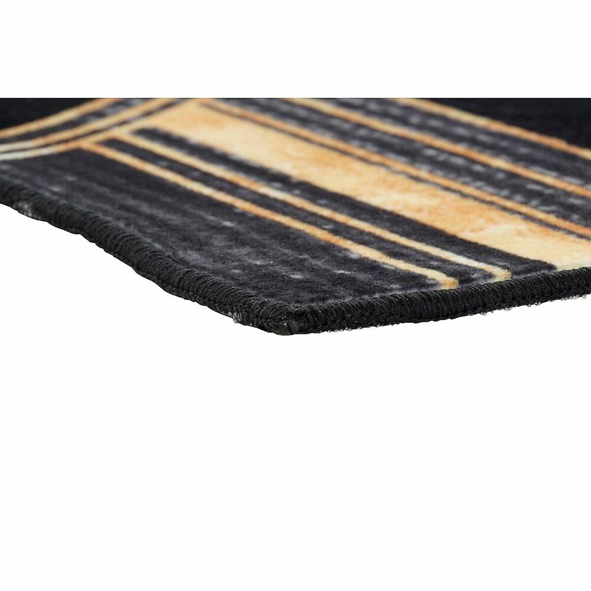 Carpet DKD Home Decor Black Golden Modern Geometric (120 x 180 x 0，4 cm)