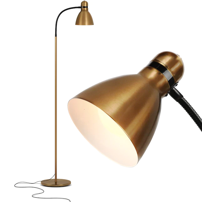 Brightech 63-in Antique Brass Arc Floor Lamp