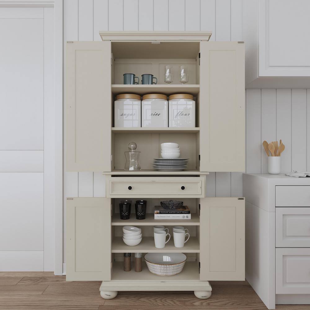 HOMESTYLES Dover Off White Kitchen Pantry 5427-69