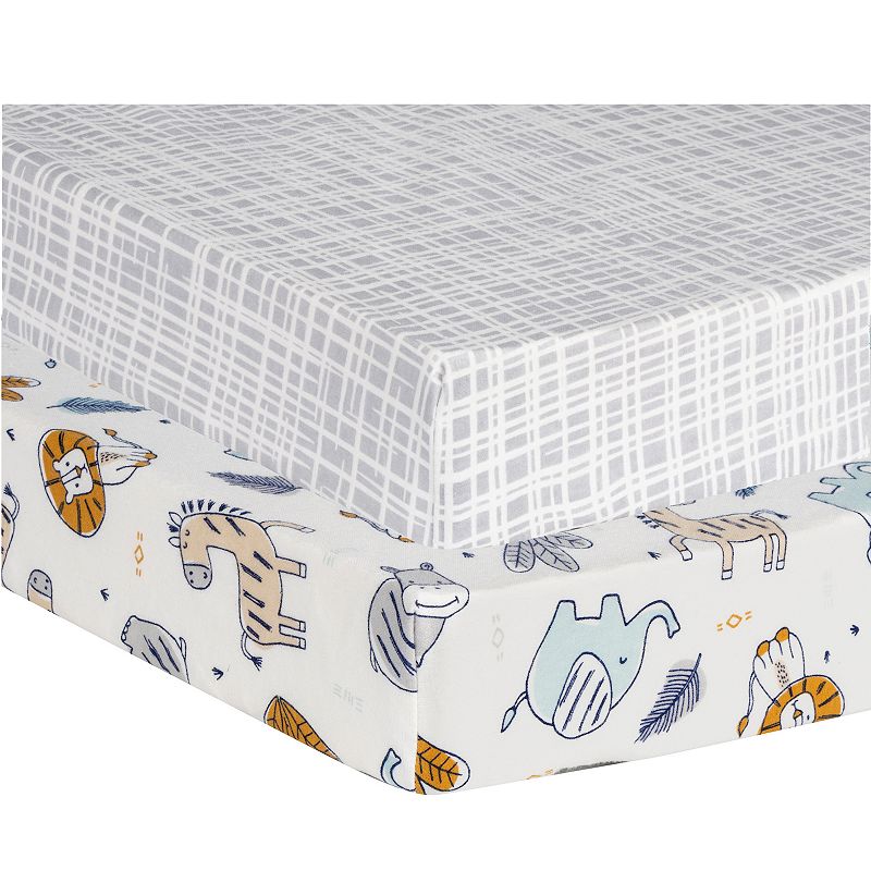 Trend Lab Zambia 2-Pack Flannel Playard Sheets