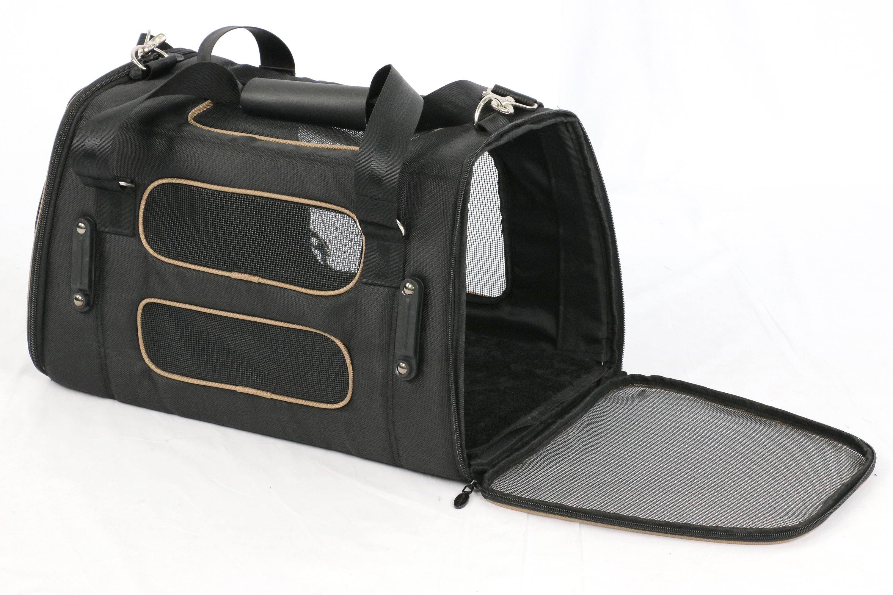 Gen7Pets Commuter Portable Dog Carrier， Black， Small， 18